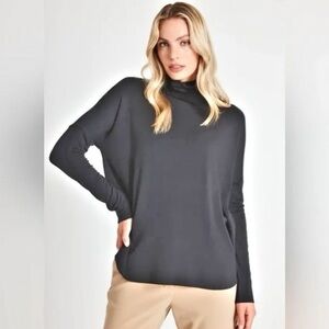 Kit and Ace Burrow Turtleneck Charcoal 4 - Viscose Cashmere Oversized